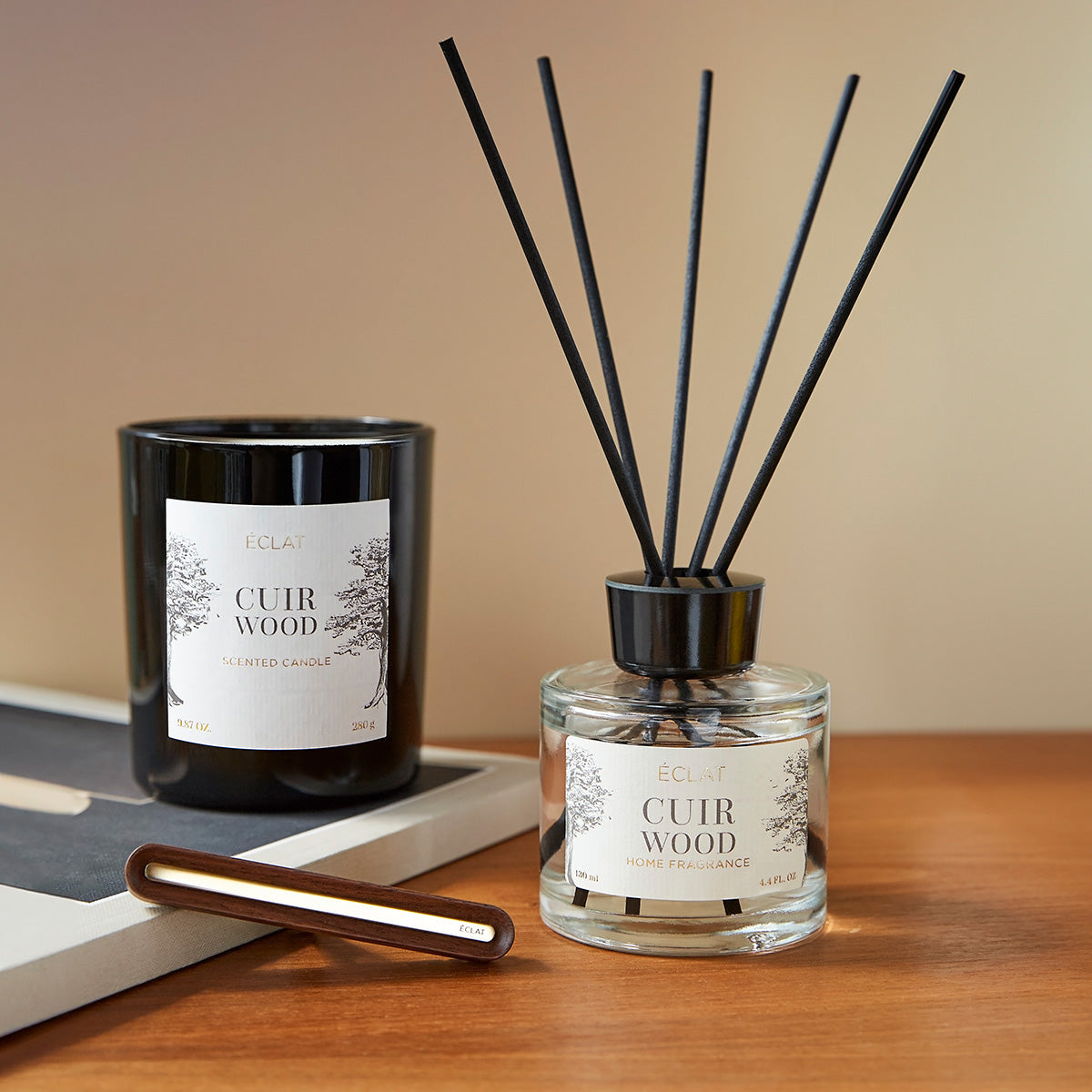 ÉCLAT Cuir Wood Bastoncini Profumati per Ambienti