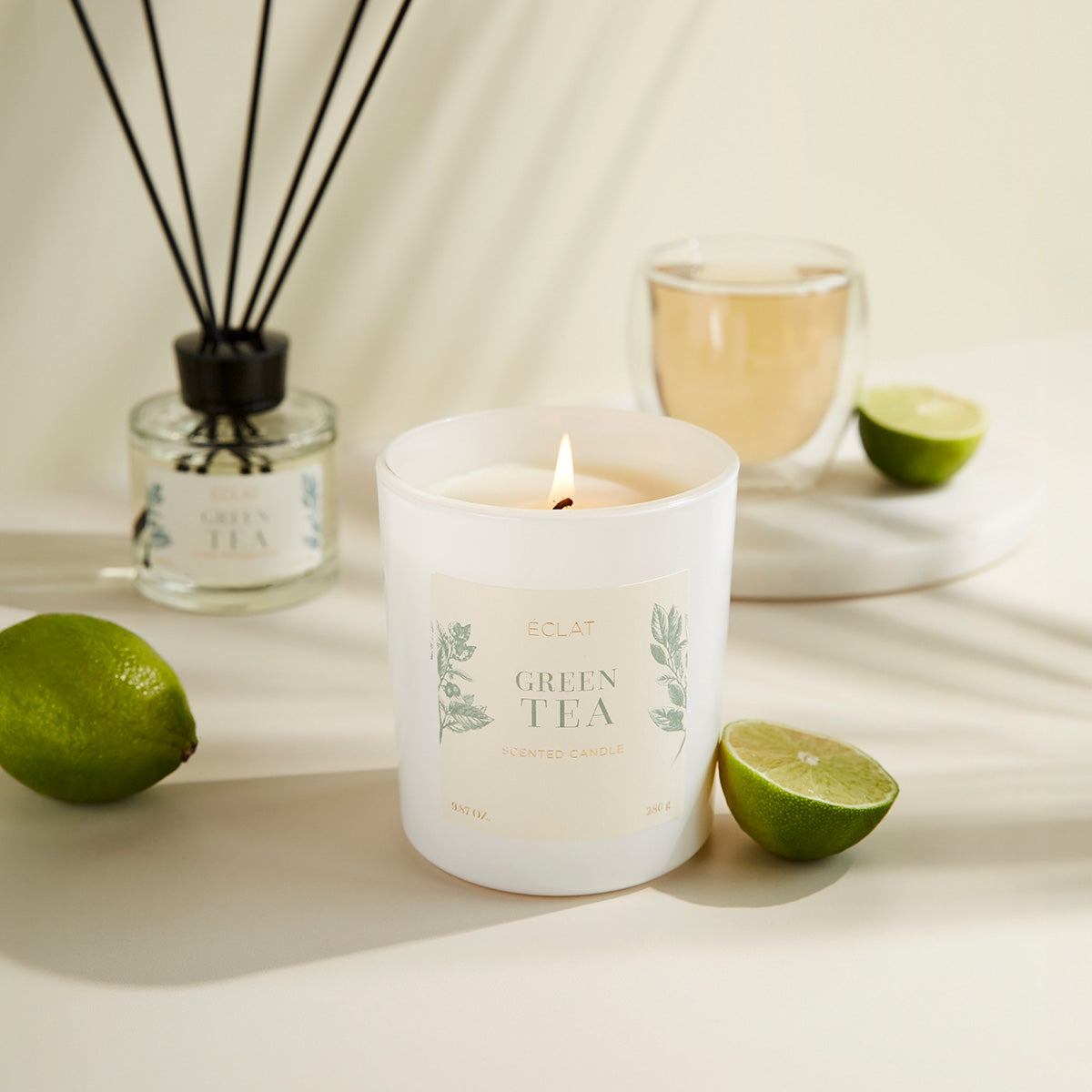 ÉCLAT Green Tea Candela profumata di soia