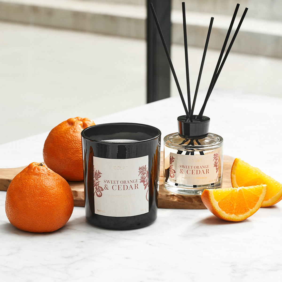 ÉCLAT Sweet Orange & Cedar Candela profumata di soia